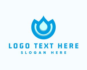 Fluid - Drinking Water Droplet logo design