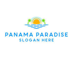 Paradise Island Sunset logo design