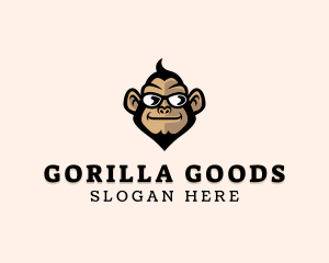 Monkey Head Glasses logo design