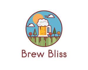 Brew - Beer Garden Brewery logo design