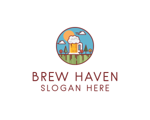 Brew - Beer Garden Brewery logo design