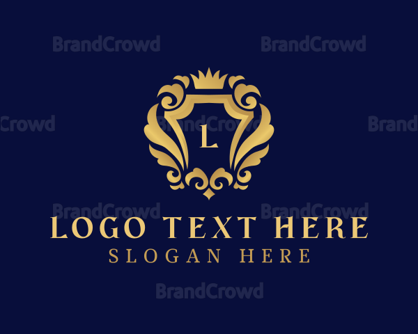 Premium Shield Crown Logo