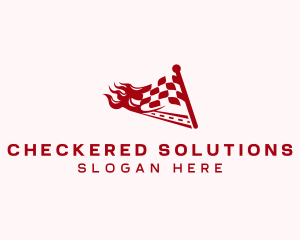 Checkered - Auto Kart Racing logo design