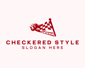Checkered - Auto Kart Racing logo design