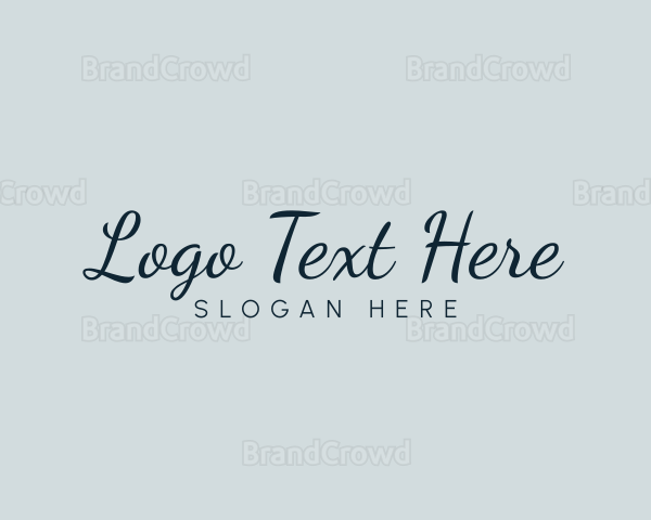 Trendy Cursive Beauty Logo