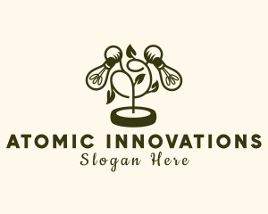 Light Bulb Plant Innovation logo design