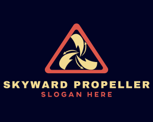 Turbine Propeller Arrow logo design