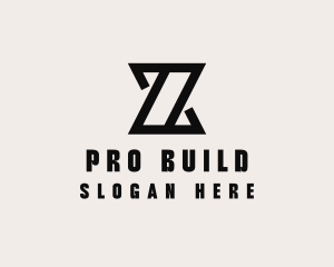 Construction Builder Letter Z logo design