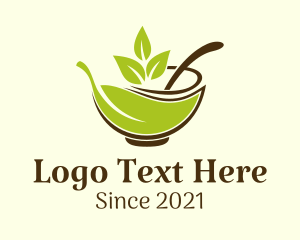 Purple Leaf - Herbal Leaf Salad Bowl logo design