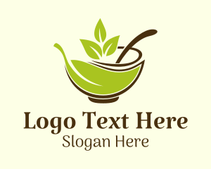 Herbal Leaf Salad Bowl Logo