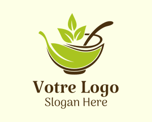 Herbal Leaf Salad Bowl Logo