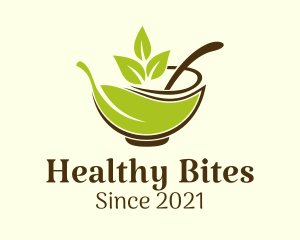 Herbal Leaf Salad Bowl logo design