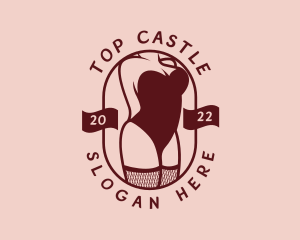 Sexy Woman Corset Lingerie Logo