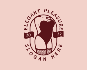 Adult - Sexy Woman Corset Lingerie logo design