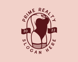 Sexy Woman Corset Lingerie logo design