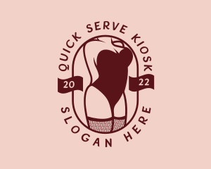 Sexy Woman Corset Lingerie logo design