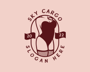 Sexy Woman Corset Lingerie logo design