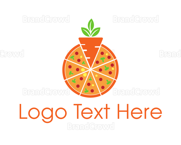 Carrot Pizza Slices Logo