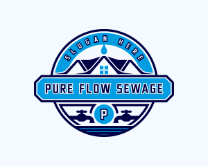 Sewage - House Plumbing Faucet logo design