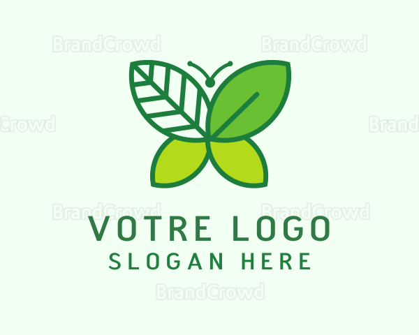 Leaf Herb Butterfly Logo