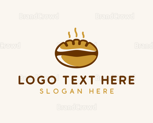 Coffee Bean Bread Breakfast Logo