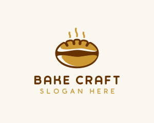 Coffee Bean Bread Breakfast logo design