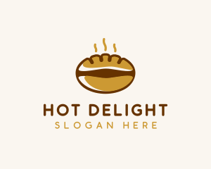 Coffee Bean Bread Breakfast logo design