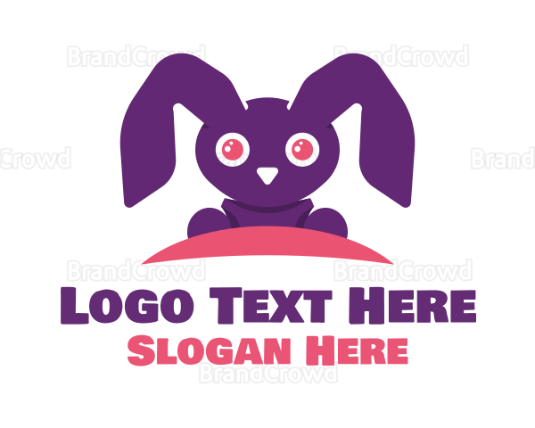 Cute Purple Bunny Logo