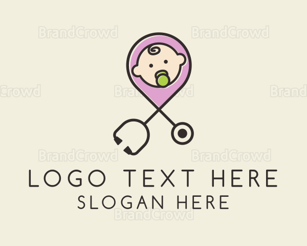 Infant Pediatric Doctor Logo