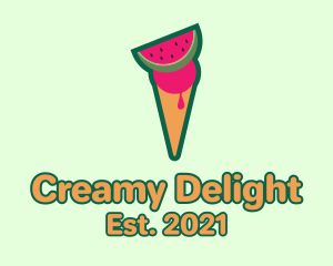 Yogurt - Watermelon Ice Cream logo design