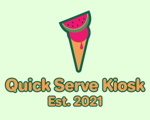 Watermelon Ice Cream  logo design