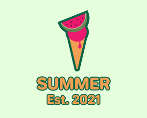 Watermelon Ice Cream  logo design