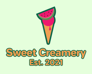 Watermelon Ice Cream  logo design