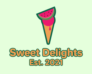 Watermelon Ice Cream  logo design