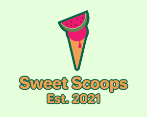 Watermelon Ice Cream  logo design