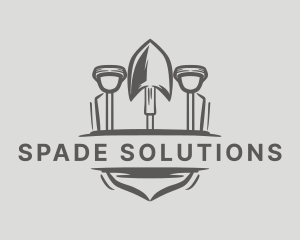 Spade - Shovel Spade Tool logo design