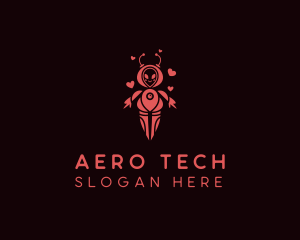 Heart Tech Robot  logo design