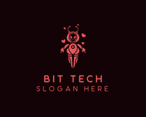 Heart Tech Robot  logo design