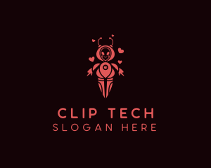 Heart Tech Robot  logo design