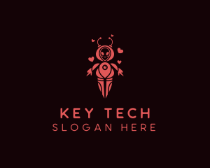 Heart Tech Robot  logo design