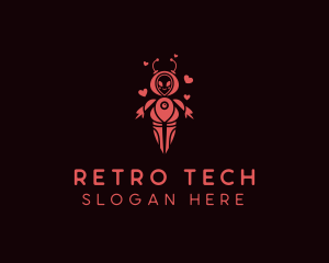 Heart Tech Robot  logo design