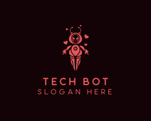 Robot - Heart Tech Robot logo design