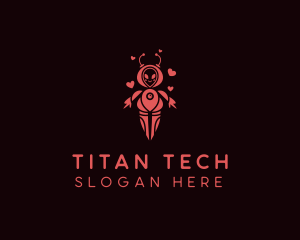 Heart Tech Robot  logo design