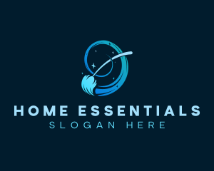 Household - Housekeeping Cleaning Mop logo design