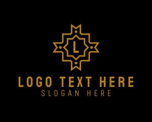 Islam - Cross Ribbon Religion Badge logo design