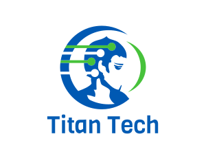 Tech Circuit Man logo design