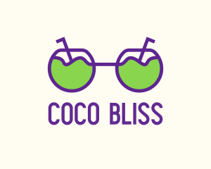 Coconut Juice Sunglasses logo design