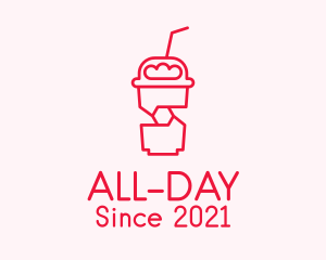 Juice Stand - Pink Cafe Cooler logo design