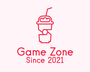 Snack - Pink Cafe Cooler logo design