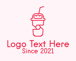 Cafe - Pink Cafe Cooler logo design